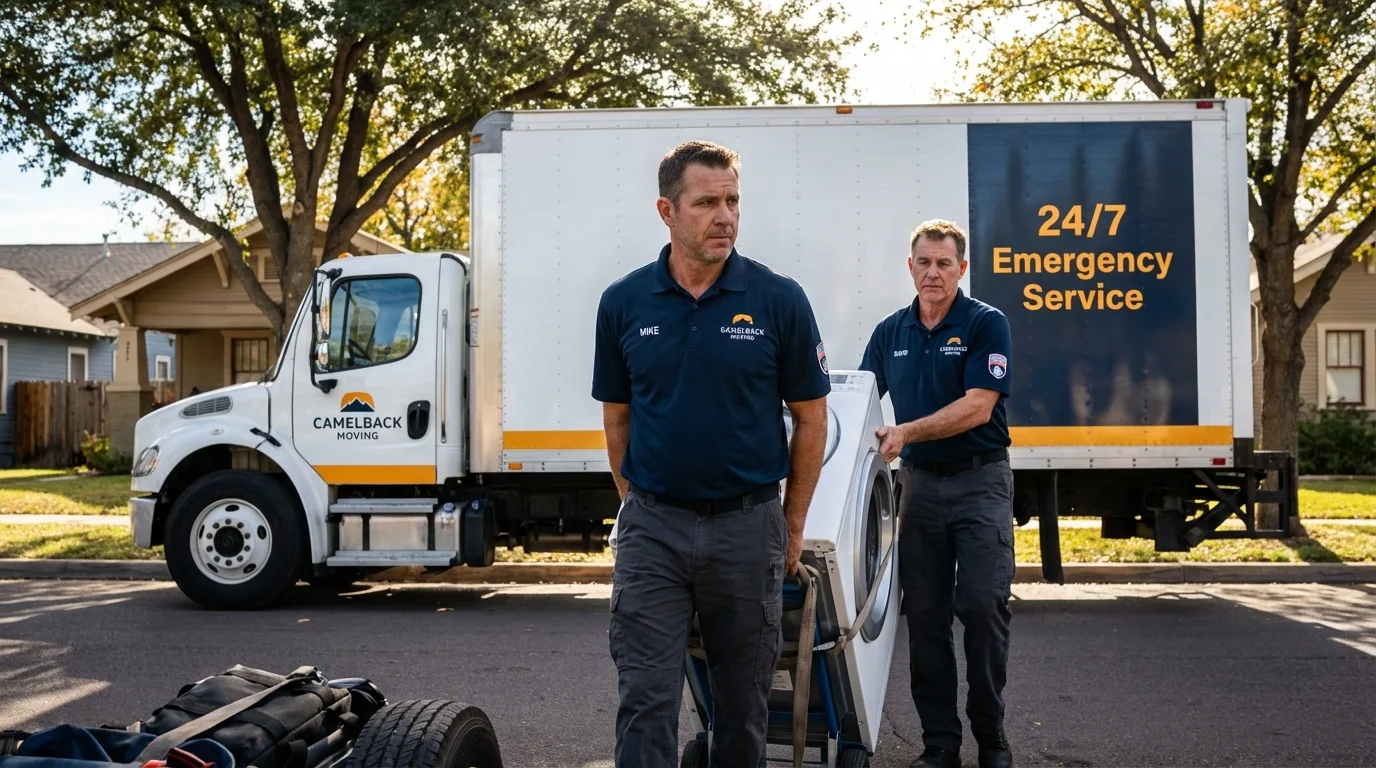 CamelBack Moving crew loading furniture in North Las Vegas, NV
